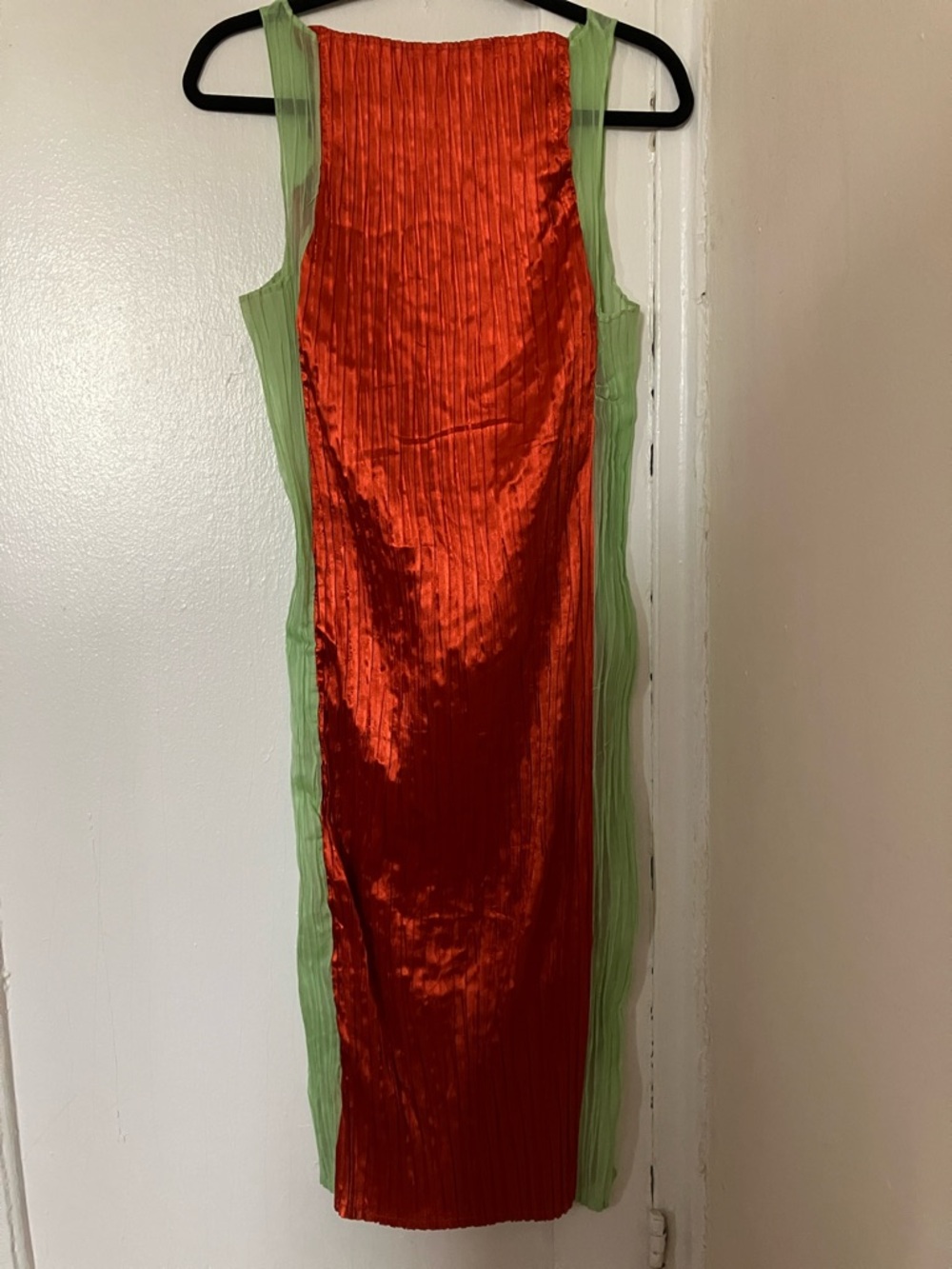 Nin Studio Contorno Dress in Rust and Green